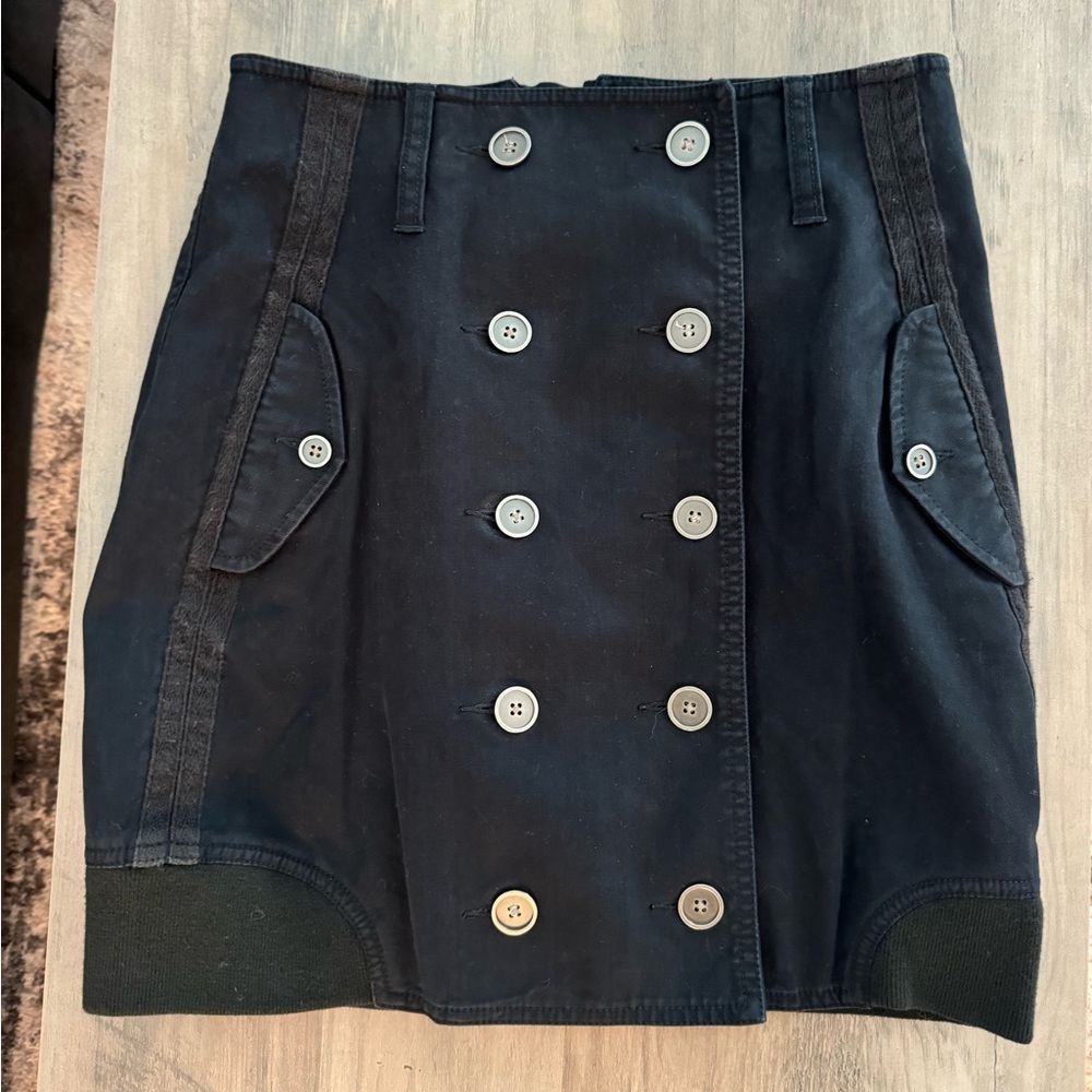 Armani Exchange Black Buttons Skirt